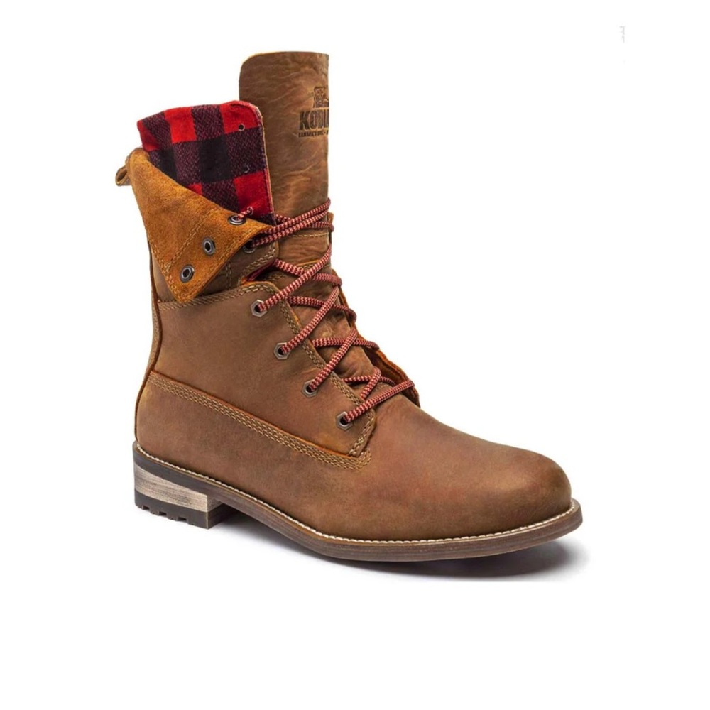 Kodiak Tan Leather Boots with Brown Sole